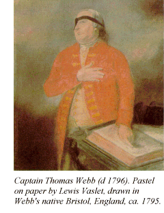 Captain Thomas Webb (dl796). Pastel on paper by Lewis Vaslet, drawn in Webb's native Bristol, England, ca. 1795.