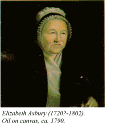 Elizabeth Asbury (1720?-1802). Oil on canvas, ca. 1790.