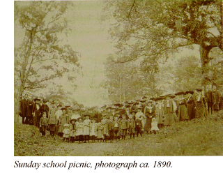 Sunday school picnic, photograph ca. 1890.