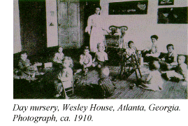 Day nursery, Wesley House, Atlanta, Georgia.  Photograph, ca. 1910.