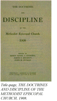 Title-page, THE DOCTRINES AND DISCIPLINE OF THE METHODIST EPISCOPAL CHURCH, 1908.