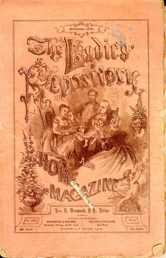 Cover of the October 1872 issue of The Ladies' Repository and Home Magazine