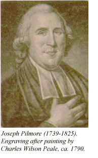 Joseph Pilmore (1739-1825). Engraving after painting by Charles Wilson Peale, ca. 1790.