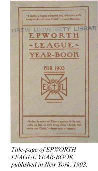 Title-page of EPWORTH LEAGUE YEAR-BOOK, published in New York, 1903.