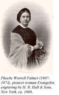 Phoebe Worrell Palmer (1807-1874), pioneer woman Evangelist, engraving by H. B. Hall & Sons, New York, ca. 1860.