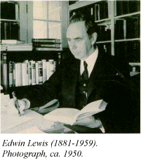 Edwin Lewis (1881-1959). Photograph, ca. 1950.