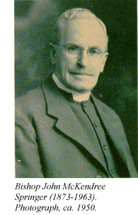 Bishop John McKendree Springer (1873-1963). Photograph, ca. 1950.