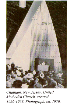 Chatham, New Jersey, United Methodist Church, erected 1956-1963. Photograph, ca. 1970.