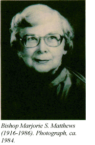 Bishop Marjorie S. Matthews (1916-1986). Photograph, ca. 1984.