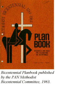 Bicentennial Planbook published by the PAN Methodist Bicentennial Committee, 1983.